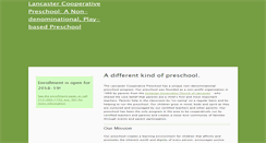 Desktop Screenshot of lancastercooperativepreschool.org